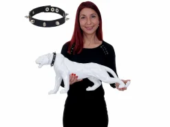 Online Figurita decorativa pantera con collar, alto brillo con collar Estatua