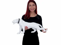 Online Figurita decorativa pantera con collar, alto brillo con collar Estatua