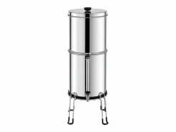 Discount Filtro de Agua Alimentado por Gravedad SucceBuy, Sistema de Filtración de Agua por Gravedad 8,5 L 2 Filtros Plateado