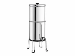 Discount Filtro de Agua Alimentado por Gravedad SucceBuy, Sistema de Filtración de Agua por Gravedad 8,5 L 2 Filtros Plateado