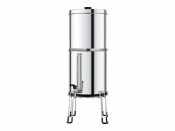 Discount Filtro de Agua Alimentado por Gravedad SucceBuy, Sistema de Filtración de Agua por Gravedad 8,5 L 2 Filtros Plateado