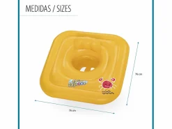 Clearance Flotador Hinchable para Bebés de 1 a 2 años Swin Safe 72x24 cm con Asiento Incluido Color Deportes Náuticos