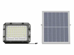 SOLARGEO Foco exterior con panel solar. Proyector solar de sobremesa 150 lúmenes. CLARTO