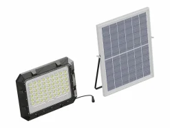SOLARGEO Foco exterior con panel solar. Proyector solar de sobremesa 150 lúmenes. CLARTO