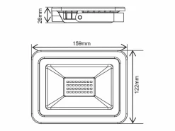 Foco LED 200-265 V CA 30 W 3000 K