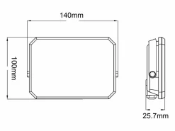 Sale Foco LED exterior , 230 V, 30 W, 4000 K, cobertura lechosa, 3000 lm, 140 x 100 x 25,7 mm Iluminación Exterior