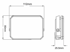 Foco LED exterior , 230 V, 20 W, 4000 K, cubierta lechosa, 2000 lm, 112 x 80 x 25,5 mm