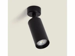 Best Foco Portalámparas Aluminio para Bombillas GU10 Cuarzo Negro Plafón