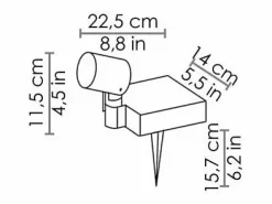 Discount Foco solar LED de suelo de 1,3 W con batería y fotovoltaico, IP65, oscuro Energía Solar