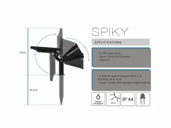 New Lumisky Foco solar 200LM SPIKY Negro