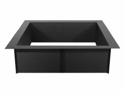 Online Fogata de Jardín, SucceBuy Anillo Cuadrado para Fogata 106,7×106,7 cm de Acero, para Exteriores, con Revestimiento DIY, Anillo para Fogata de Campo Negro