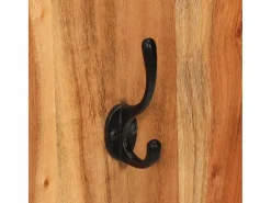Garden Furniture Folker Percheros de pared 2 uds madera maciza de acacia 36x3x110 cm