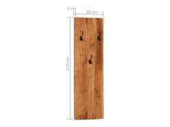 Garden Furniture Folker Percheros de pared 2 uds madera maciza de acacia 36x3x110 cm