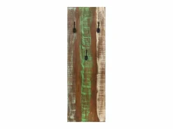 Discount Folker Percheros de pared 2 uds madera maciza reciclada 36x3x110 cm Perchero