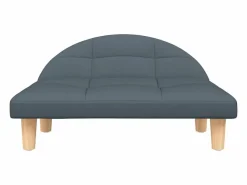 Garden Furniture Fort Morgan Cama para perros de tela oscuro 70x52x30 cm
