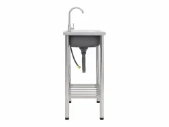 Fregadero de camping de un seno y grifo acero inoxidable ES475193