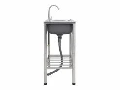 Best Fregadero de camping doble seno y grifo acero inoxidable ES858518 Fregadero