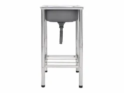 Fregadero de camping Fregadero individual Acero inoxidable Plateado