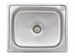 Fregadero de camping Fregadero individual Acero inoxidable Plateado