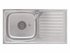 Outlet Fregadero de camping individual con grifo de acero inoxidable Fregadero
