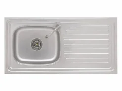 Sale Fregadero de camping individual con grifo de acero inoxidable Fregadero