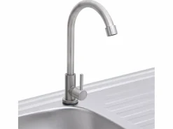 Sale Fregadero de camping individual con grifo de acero inoxidable Fregadero