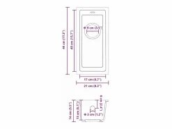 Outlet Fregadero de cocina 21 x 44 x 14 cm Granito Fregadero