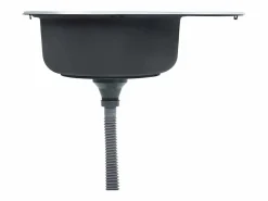 Hot Fregadero de cocina con colador y sifón ovalado de acero inoxidable Fregadero