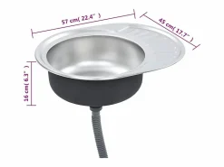 Hot Fregadero de cocina con colador y sifón ovalado de acero inoxidable Fregadero