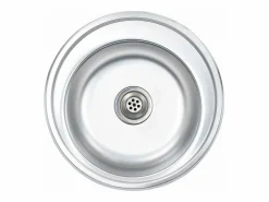 Outlet Fregadero de cocina con colador y sifón de acero inoxidable Plateado