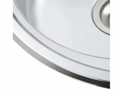 Outlet Fregadero de cocina con colador y sifón de acero inoxidable Plateado
