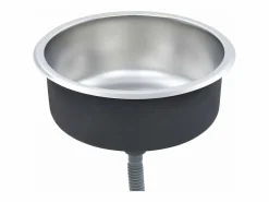 Fregadero de cocina con colador y sifón de acero inoxidable Fregadero