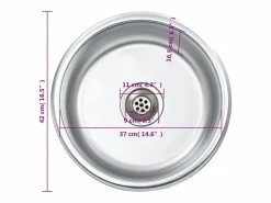 Fregadero de cocina con colador y sifón de acero inoxidable Fregadero