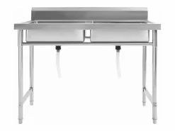Hot Fregadero de cocina con doble seno acero inoxidable ES321276 Fregadero
