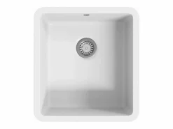 Outlet Fregadero de cocina con un seno granito ES461814 Blanco