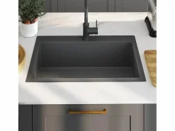 Fregadero de cocina de acero inoxidable hecho a mano