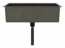 Fregadero de cocina de acero inoxidable hecho a mano