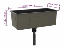 Fregadero de cocina de acero inoxidable hecho a mano