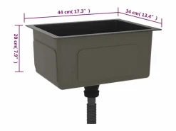 Hot Fregadero de cocina de acero inoxidable hecho a mano Negro