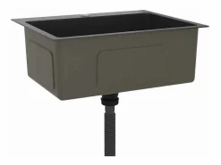 Fregadero de cocina de acero inoxidable hecho a mano