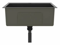 Fregadero de cocina de acero inoxidable hecho a mano