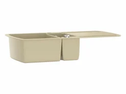 Fregadero de cocina de granito doble Beige