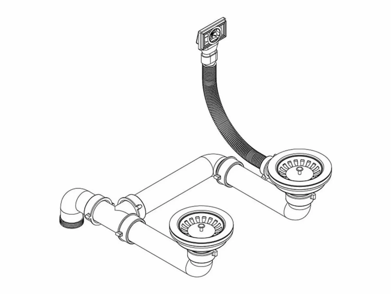 Fregadero de cocina de granito doble Beige