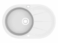 Fregadero de cocina de granito de un seno ovalado