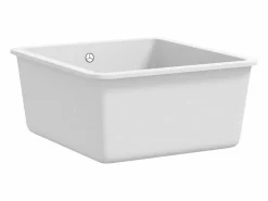 Outlet Fregadero de cocina de granito, fregadero individual, Blanco