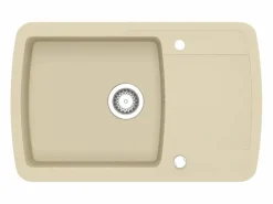 Fregadero de cocina de granito, fregadero individual, color Beige