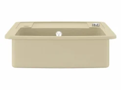Fregadero de cocina de granito, fregadero individual, color Beige