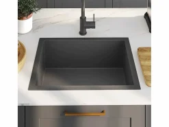 Fregadero de cocina hecho a mano de acero inoxidable
