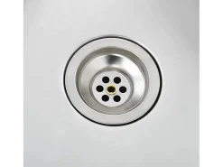 Outlet Fregadero de cocina hecho a mano de acero inoxidable Plateado