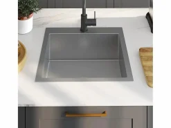 Fregadero de cocina hecho a mano de acero inoxidable